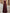 Abito lungo in raso bordeaux con colletto in tulle