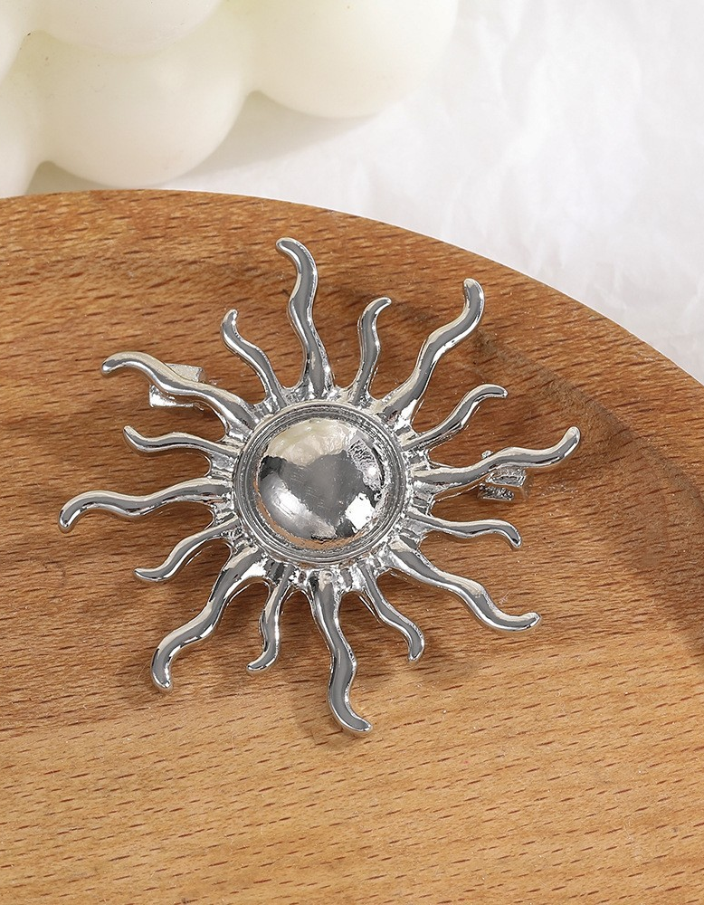 Gold Alloy Sunflower Brooch