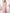 Robe longue rose en chiffon à une épaule