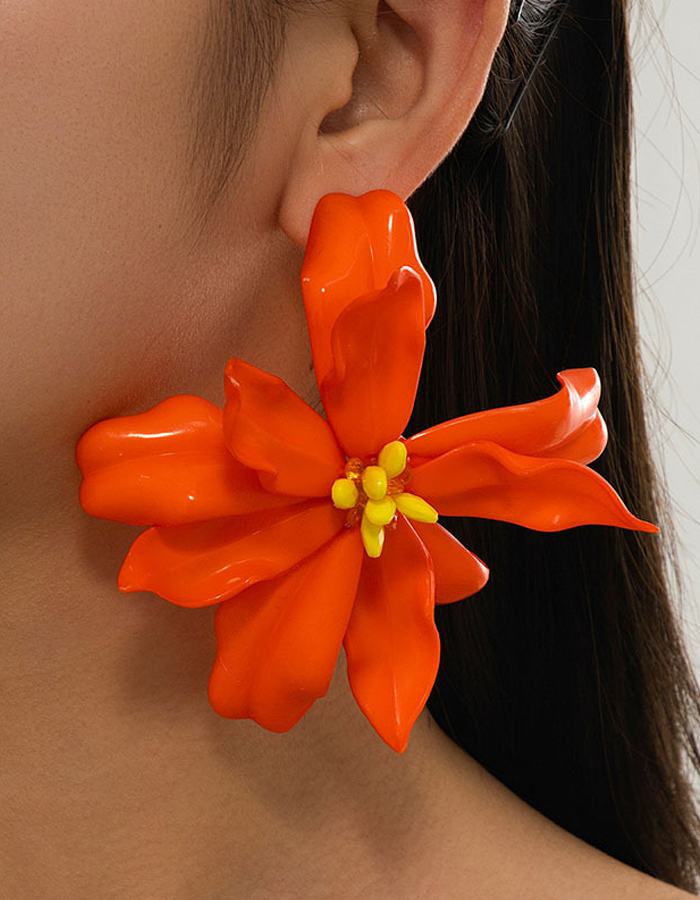 3D-blommor örhängen