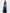 Navy Blue Floral Print Sleeveless A-Line Satin Maxi Dress