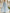 Light Blue Round Neck Side 3D Rose Long Cape Sleeve Chiffon Maxi Dress