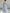 Light Blue V Flutter Sleeve Chiffon A-Line Midi Dress