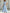 Light Blue V Flutter Sleeve Chiffon A-Line Midi Dress