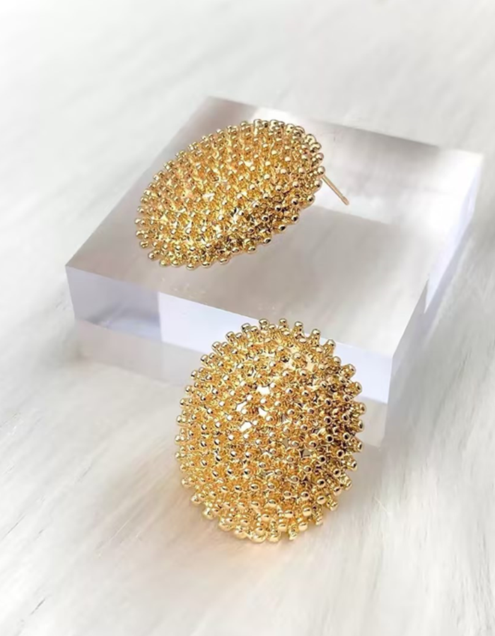 Pendientes de cuentas en 3D, lujosos y vintage