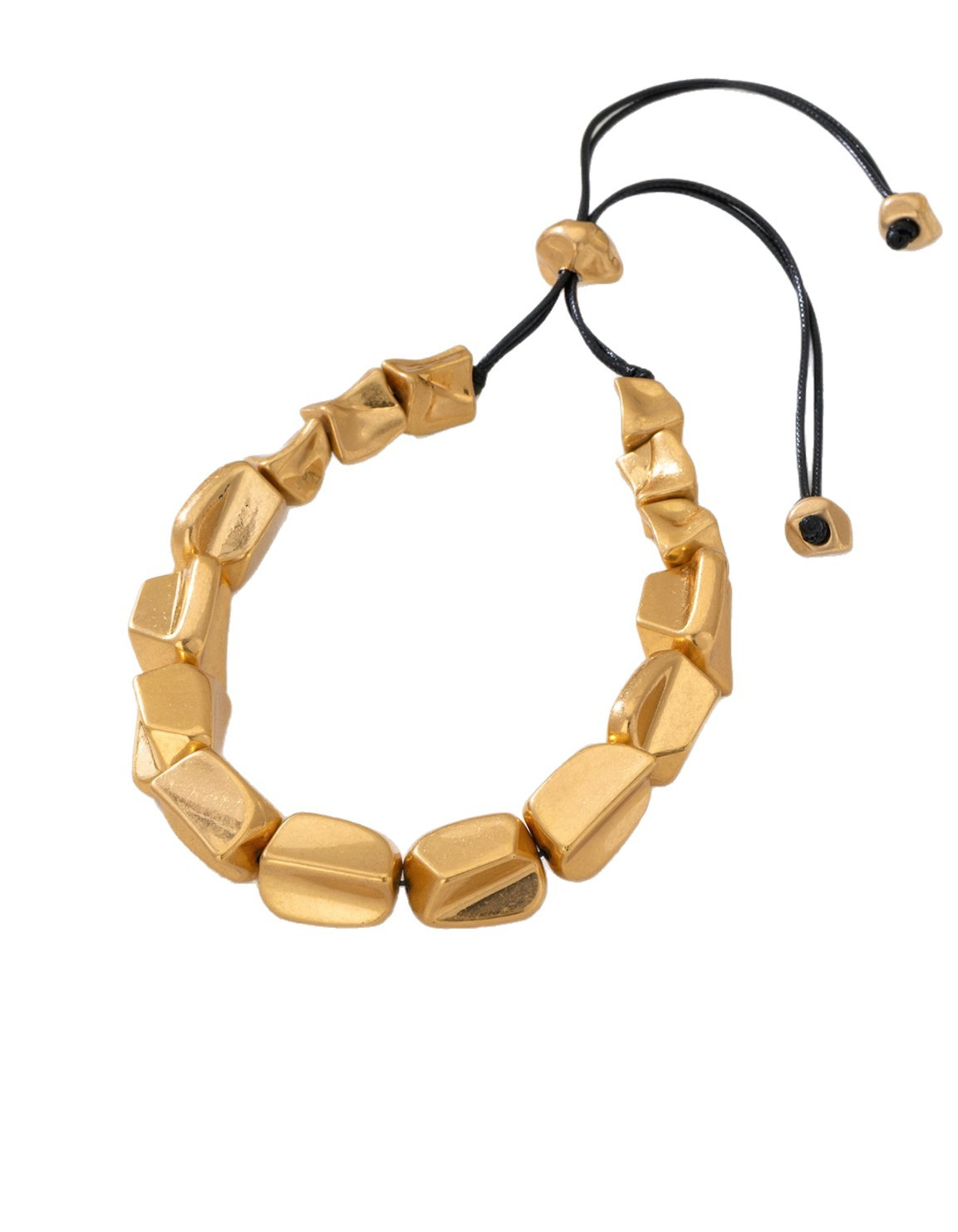 Goldene klobige Choker-Halskette mit unregelmäßigen Elementen