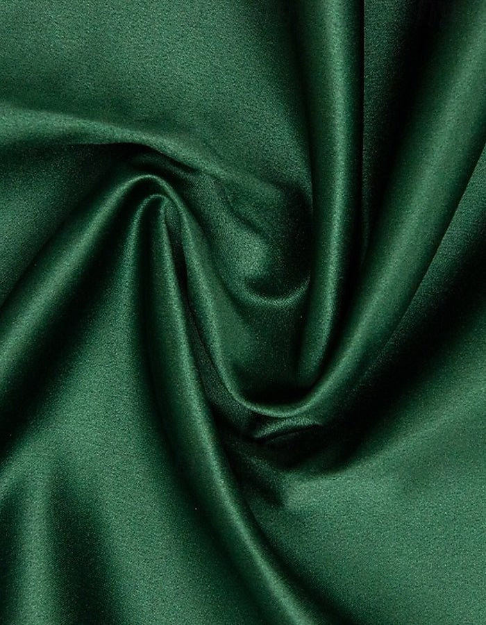 Vestido maxi formal de cetim com corte em A, cor sólida, laço de fita e comprimento até ao chão