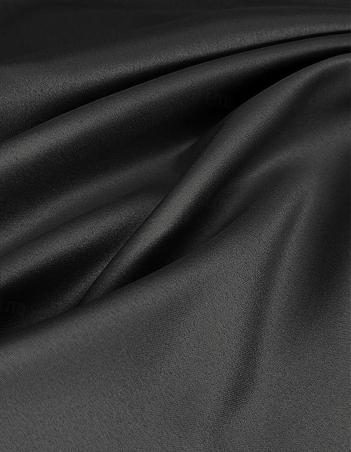 Vestido maxi formal de cetim com corte em A, cor sólida, laço de fita e comprimento até ao chão