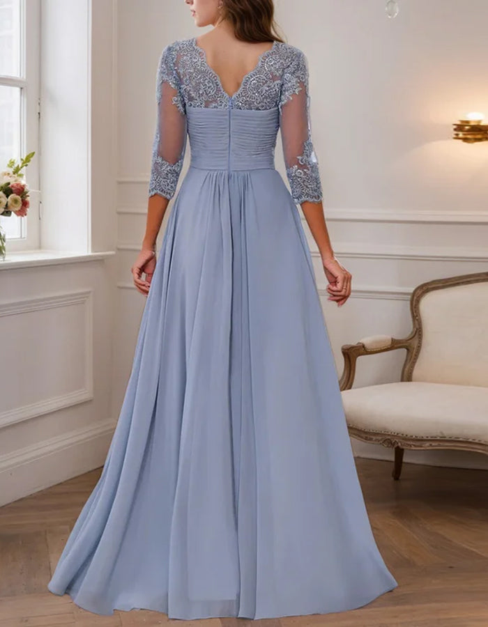 Maxikleid aus reinem Chiffon in temperamentvoller Farbe
