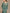 Robe maxi verte en dentelle et mousseline stretch à jupe évasée