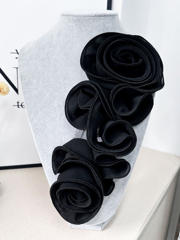 French Three-dimensional Wood Ear Pleated Lace Corsage Decorative Accessories