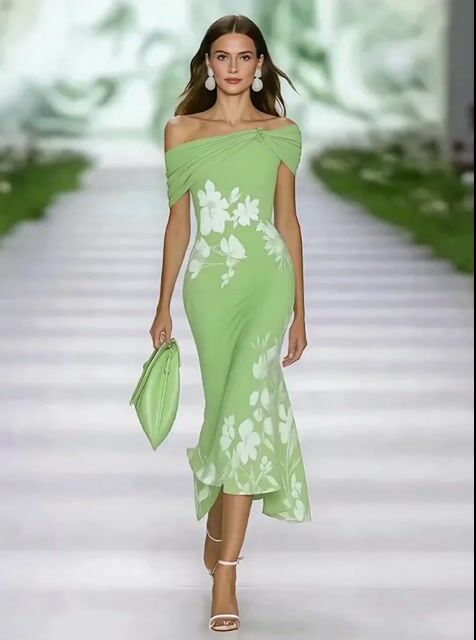 Elegantes Midikleid für Arbeit, Party und Feiertage  