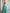 Rochie de seară din satin aqua – decolteu adânc în V cu talie brodată și siluetă în linie A